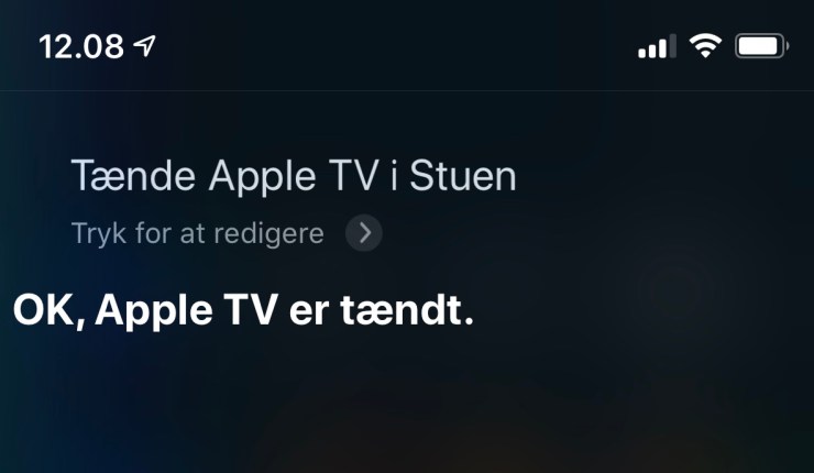 Tænd eller sluk for dit Apple TV (og dermed dit smart TV) med din&nbsp;stemme..