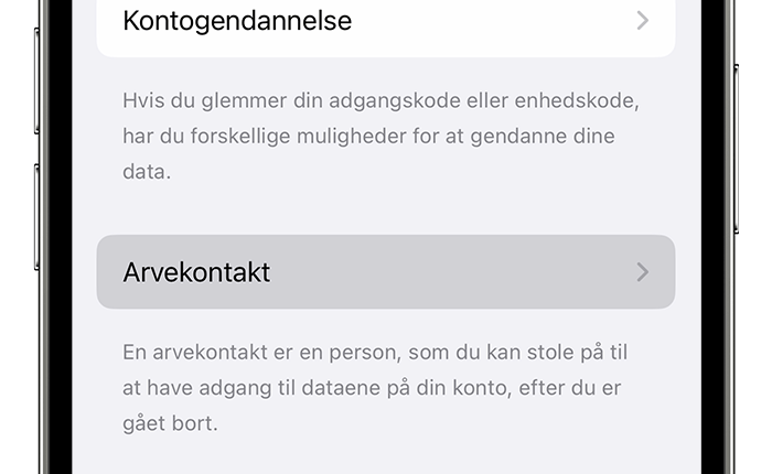 Har du taget stilling til din digitale arv mht. iCloud? Funtionen ”Arvekontakt” på din iPhone sørger for dine fotos, filer m.v. er sikret til dem du&nbsp;efterlader.