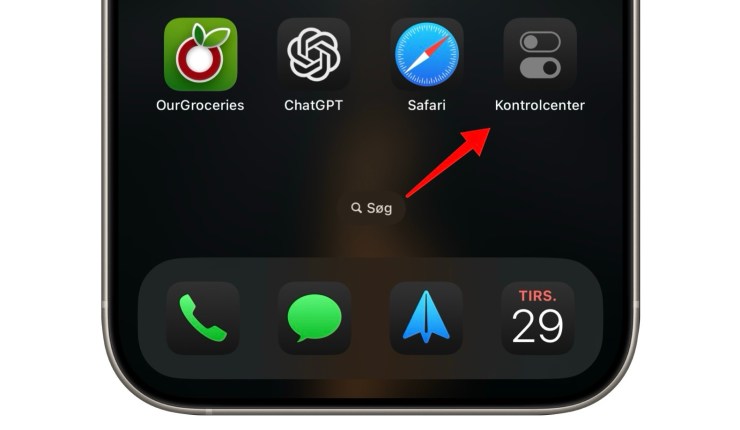 Lav en app til din hjemmeskærm på din iPhone til hurtigt at åbne kontrolcentret.  Det er ganske enkelt&nbsp;⤵️